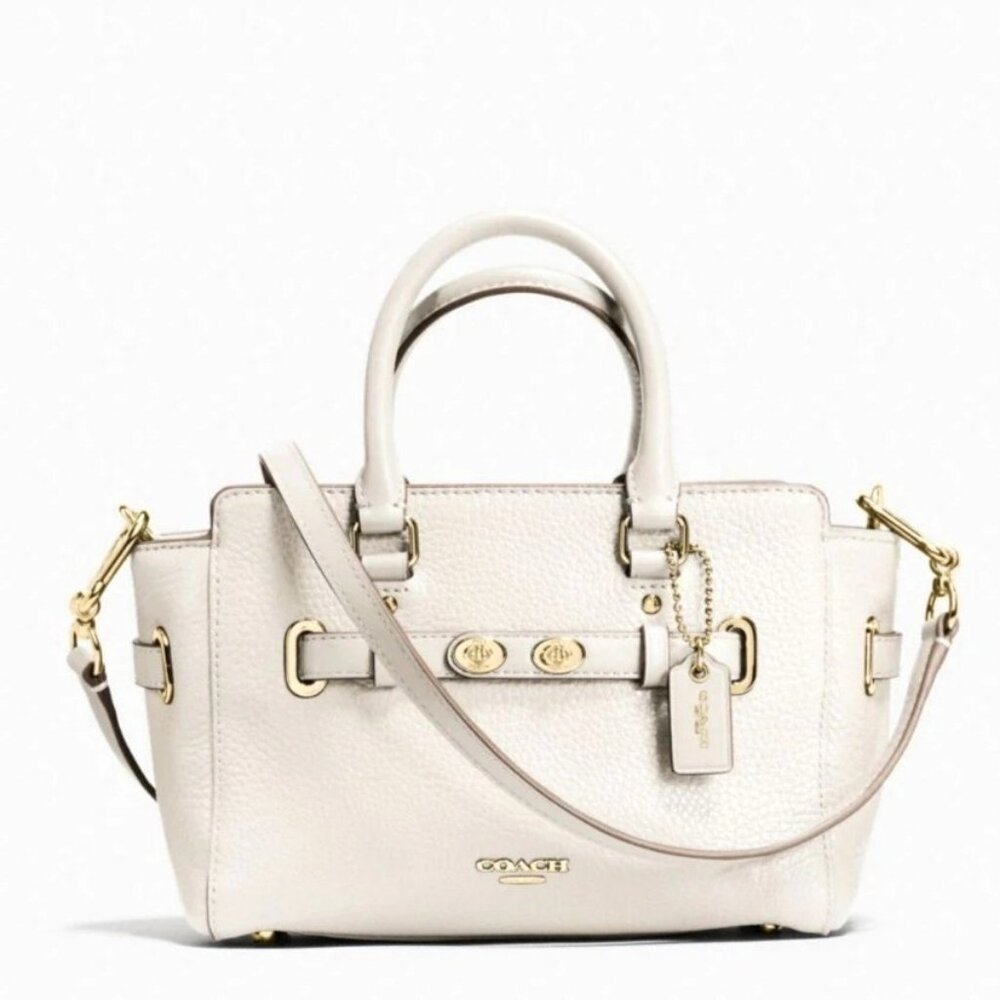 Coach Mini Blake Carryall Bubble Leather Crossbody Shoulder Bag Glam Corp Core